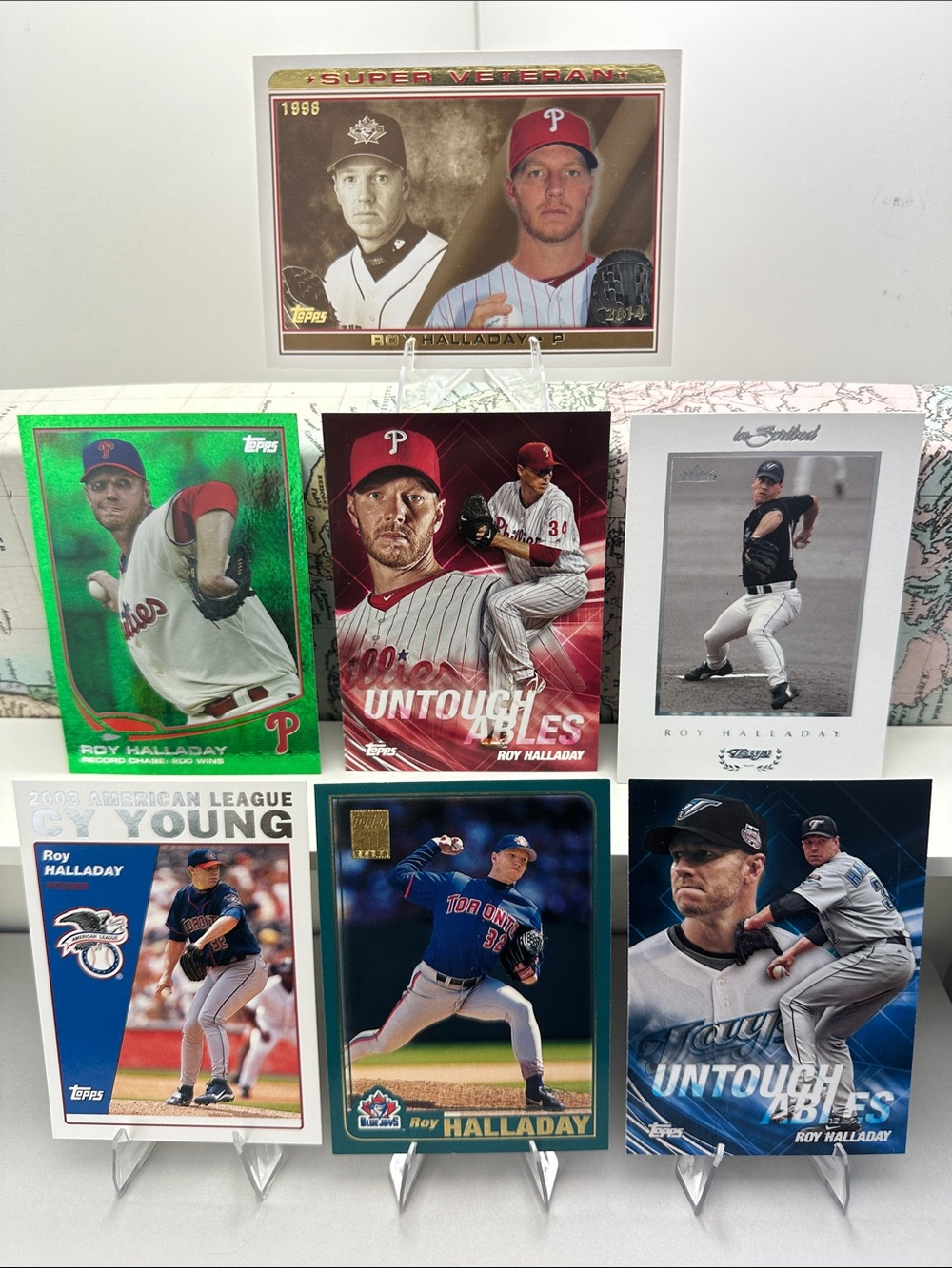 Roy Halladay lot of 7 (Phillies, Blue Jays)